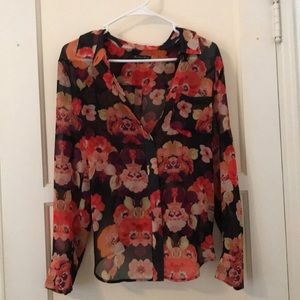 Madewell floral blouse